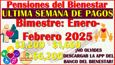 ¡ÚLTIMA SEMANA DE PAGOS! estas son las iniciales que cobran del Bimestre Enero-Febrero 2025: Pensiones del Bienestar