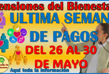 ¡ULTIMA SEMANA DE PAGOS! del bimestre Mayo-Junio de las Pensiones del Bienestar 2025