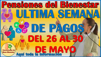 ¡ULTIMA SEMANA DE PAGOS! del bimestre Mayo-Junio de las Pensiones del Bienestar 2025