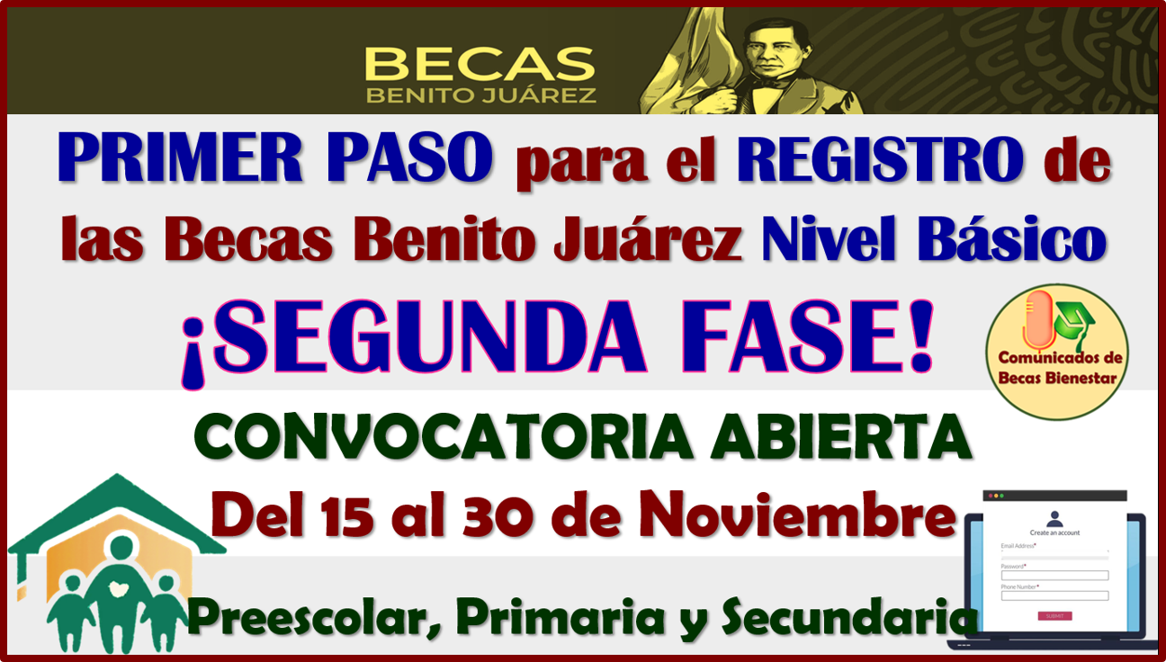PRIMER PASO para el REGISTRO de las Becas Benito Juárez ¡SEGUNDA OPORTUNIDAD! aquí los pasos