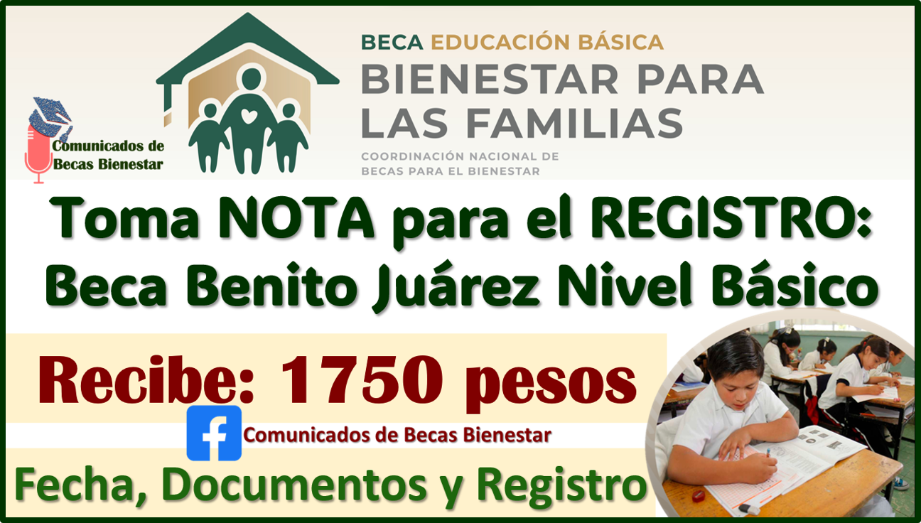Ve tomando NOTA para el Proceso de REGISTRO de las Becas Benito Juárez para Nivel Básico, aquí te compartimos toda la información