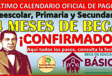 Calendario Oficial de Pagos de las Becas Benito Juárez de Preescolar, Primaria y Secundaria 2024