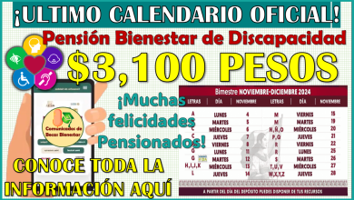 Disponible el Calendario Oficial de Pagos de las Pensiones del Bienestar de Discapacidad, aquí te lo comparto