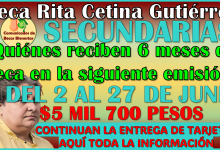 ¿Quienes son los alumnos que reciben 6 meses de beca Rita Cetina Gutierrez? aqui te informamos