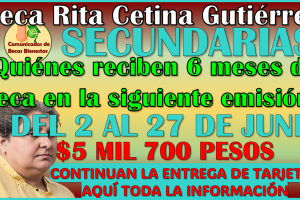 ¿Quienes son los alumnos que reciben 6 meses de beca Rita Cetina Gutierrez? aqui te informamos
