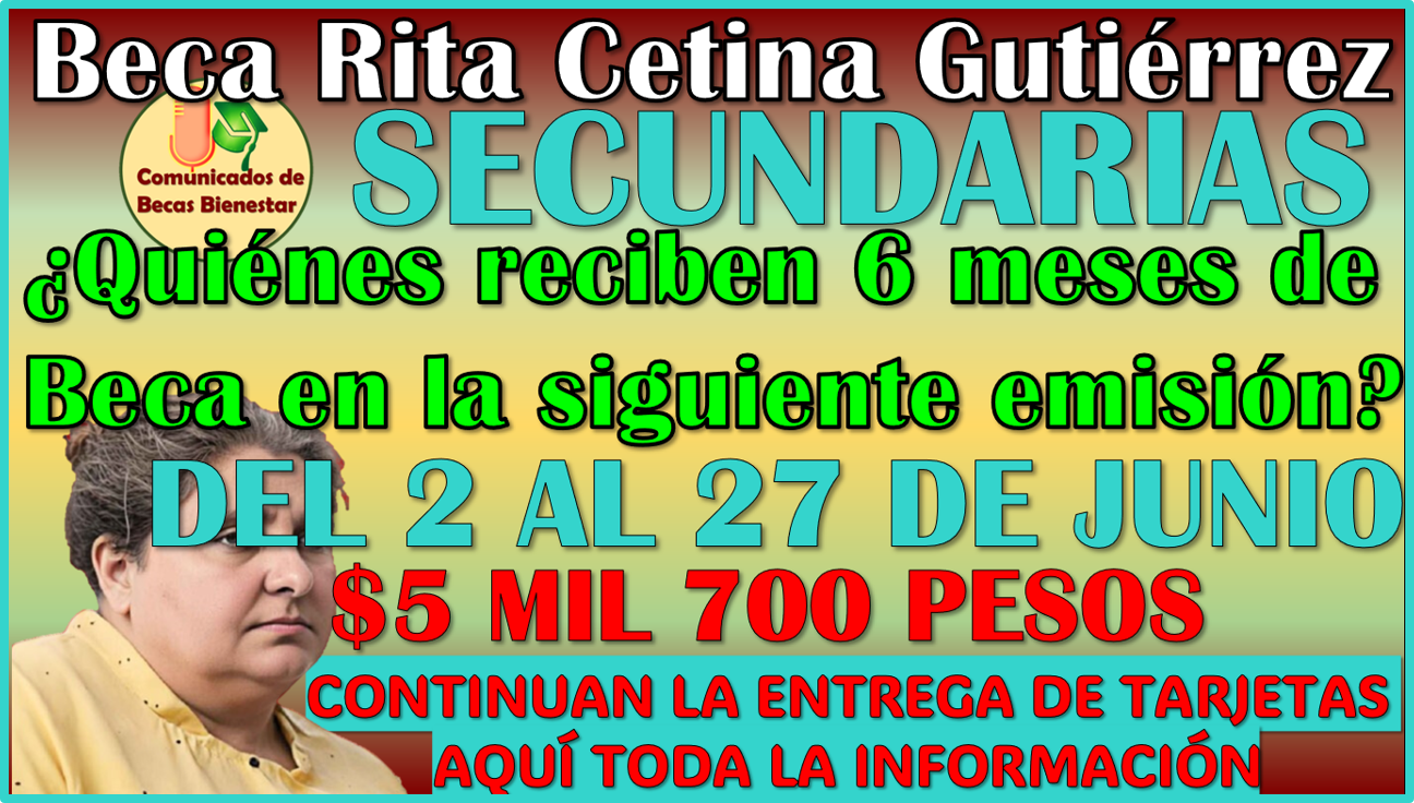 ¿Quienes son los alumnos que reciben 6 meses de beca Rita Cetina Gutierrez? aqui te informamos