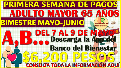 Primera semana de depósitos bimestre MAYO-JUNIO: Pensión Bienestar del Adulto Mayor