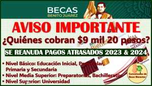 Becas Benito Juárez ¿Quienes cobran $9 mil 20 pesos en esta emisión de pagos atrasados? aquí te explico