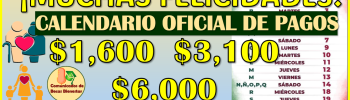 ¿Que montos te corresponde recibir en este QUINTO PAGO de las Pensiones del Bienestar? aquí te informo