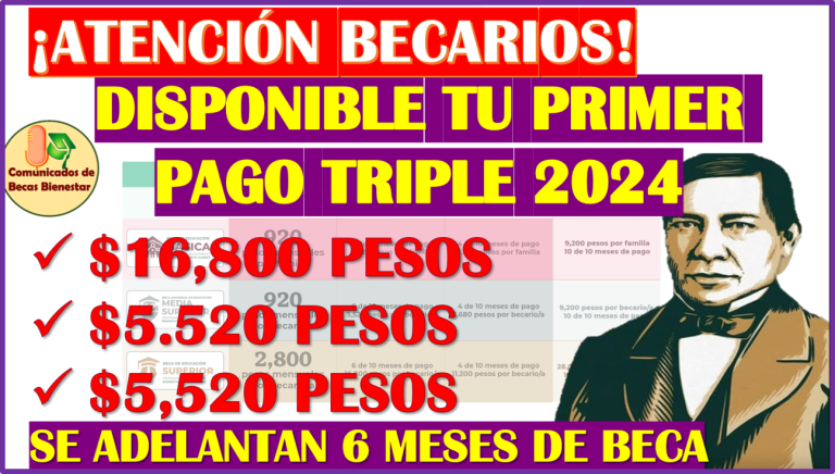CONFIRMADO TU PAGO TRIPLE 2024 de las Becas Benito Juárez ¡CONSULTA TU FECHA DE PAGO!