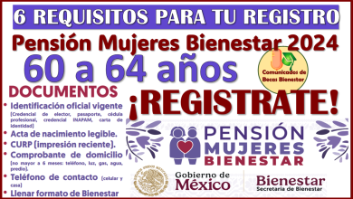 ¿Cuales son los DOCUMENTOS que necesitas para tu registro? Pensión Mujeres Bienestar 60 a 64 años