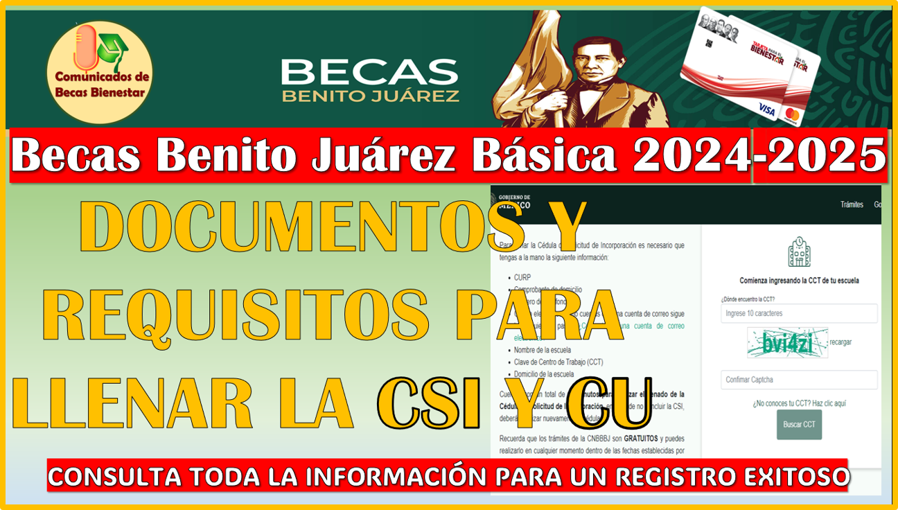 ¿Que documentos debes tener en mano para el REGISTRO de las Becas Benito Juárez Básica 2024-2025?