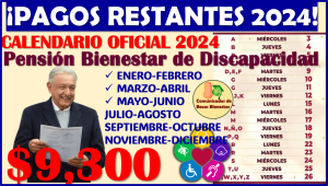 Solo te quedan estos pagos restantes ¡consulta cuando te toca recibir tu Pensión Bienestar de Personas con Discapacidad!