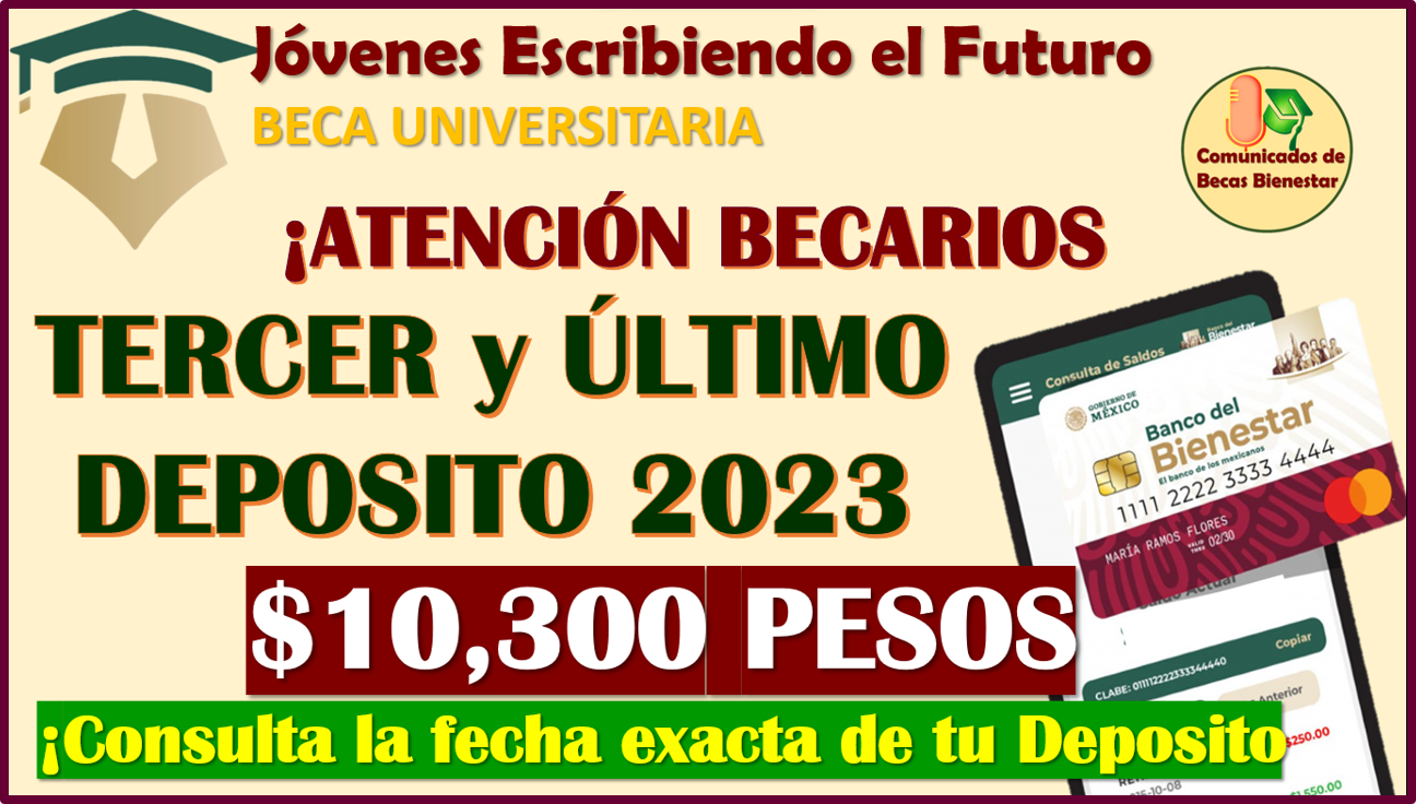 Jóvenes Escribiendo el Futuro, consulta tu TERCER y ÚLTIMO PAGO del 2023, aquí toda la información y fechas