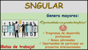 Forma parte del equipo de trabajo de “SNGULAR” ¡Conoce sus múltiples ofertas de empleo disponibles!