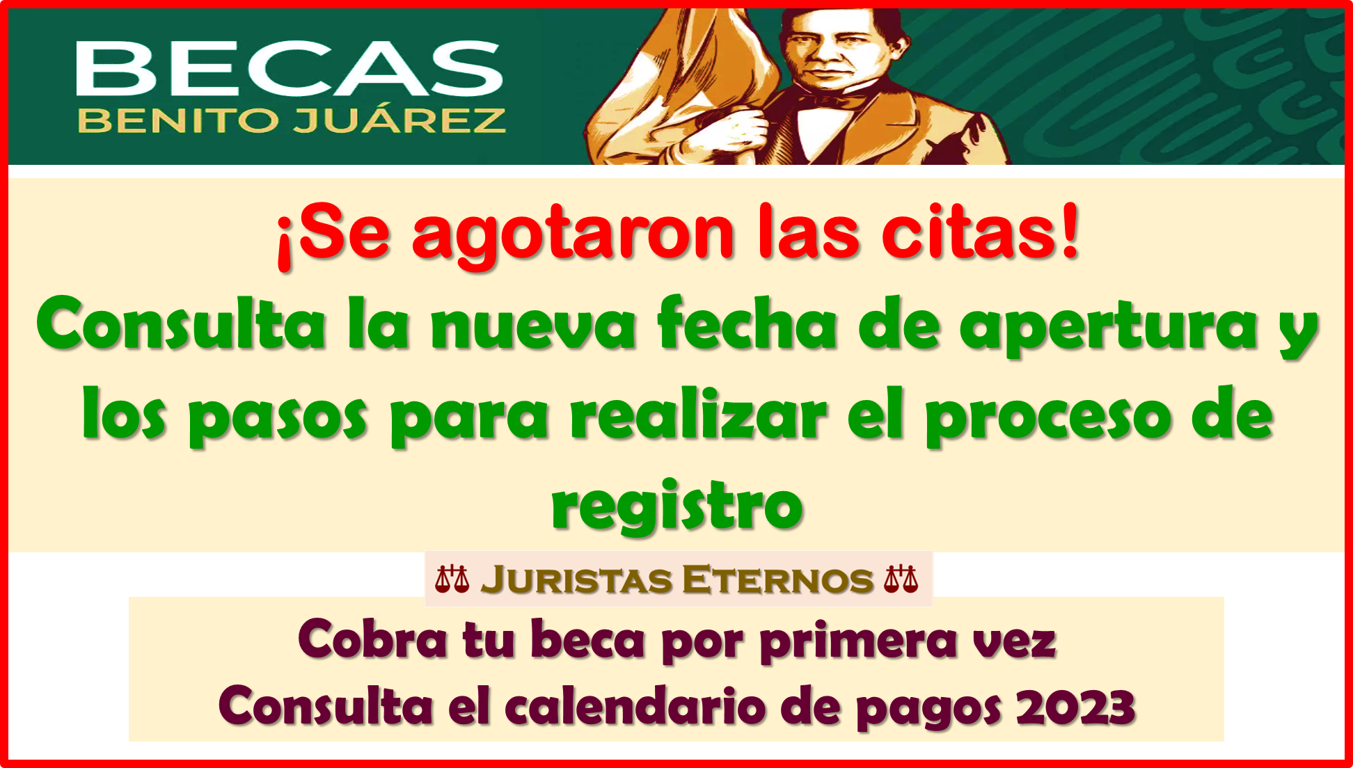 El sistema de citas de Becas Benito Juárez año 2022 han cerrado, consulta la nueva fecha de apertura