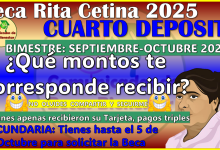 ¿CUALES SON LOS MONTOS A RECIBIR EN ESTE CUARTO PAGO? BECA RITA CETINA GUTIERREZ 2025