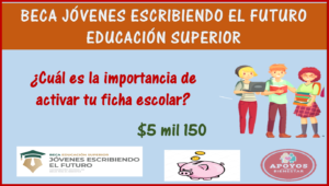 Beca Jóvenes Escribiendo el Futuro de Nivel Superior: Importancia de activar tu ficha escolar en la plataforma SUBES.