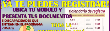 Ya te puedes registrar en la Pensión Bienestar de Discapacidad, este es el Calendario de Incorporación