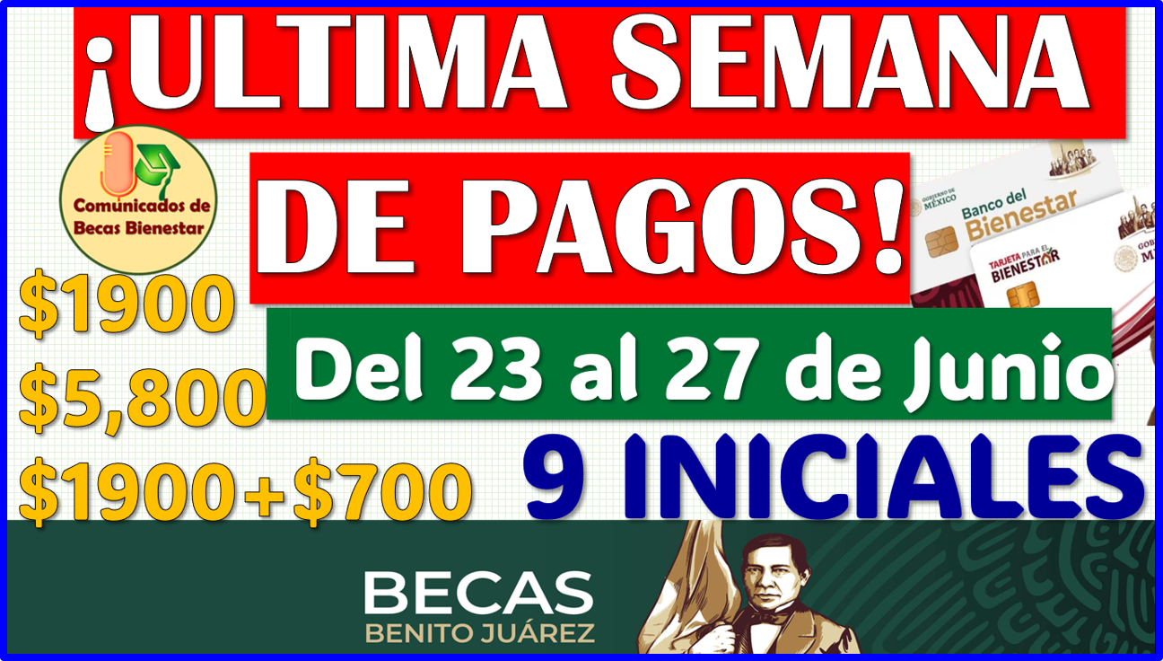 ¡ULTIMA SEMANA DE PAGOS! ESTAS LETRAS COBRAN: BECAS BENITO JUÁREZ 2025 TERCERA EMISIÓN