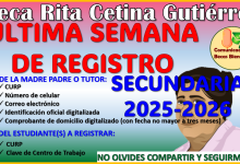 ¡Últimos días! se agota el tiempo para registrar a tus hijos: Beca Rita Cetina Gutierrez 2025-2026