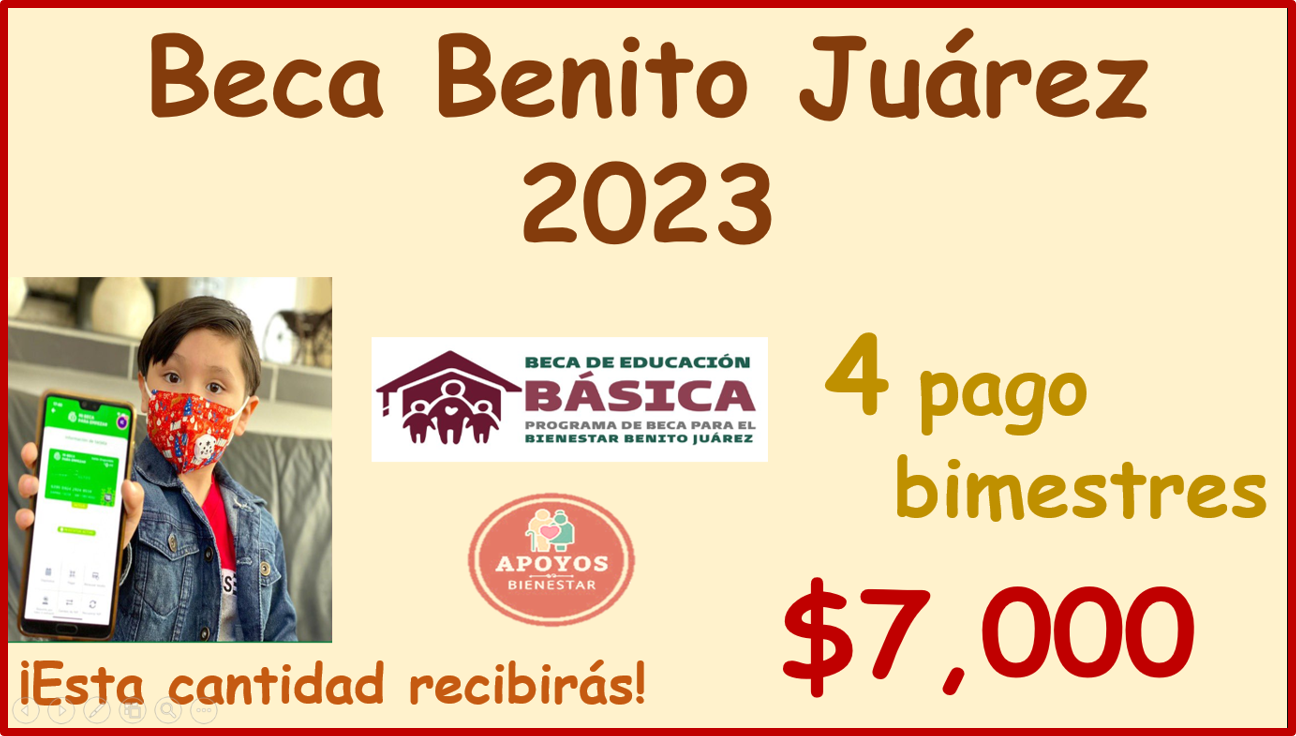 Beca Benito Juárez 2023: Monto confirmado $7,000 Beneficiarios del NIVEL BÁSICO
