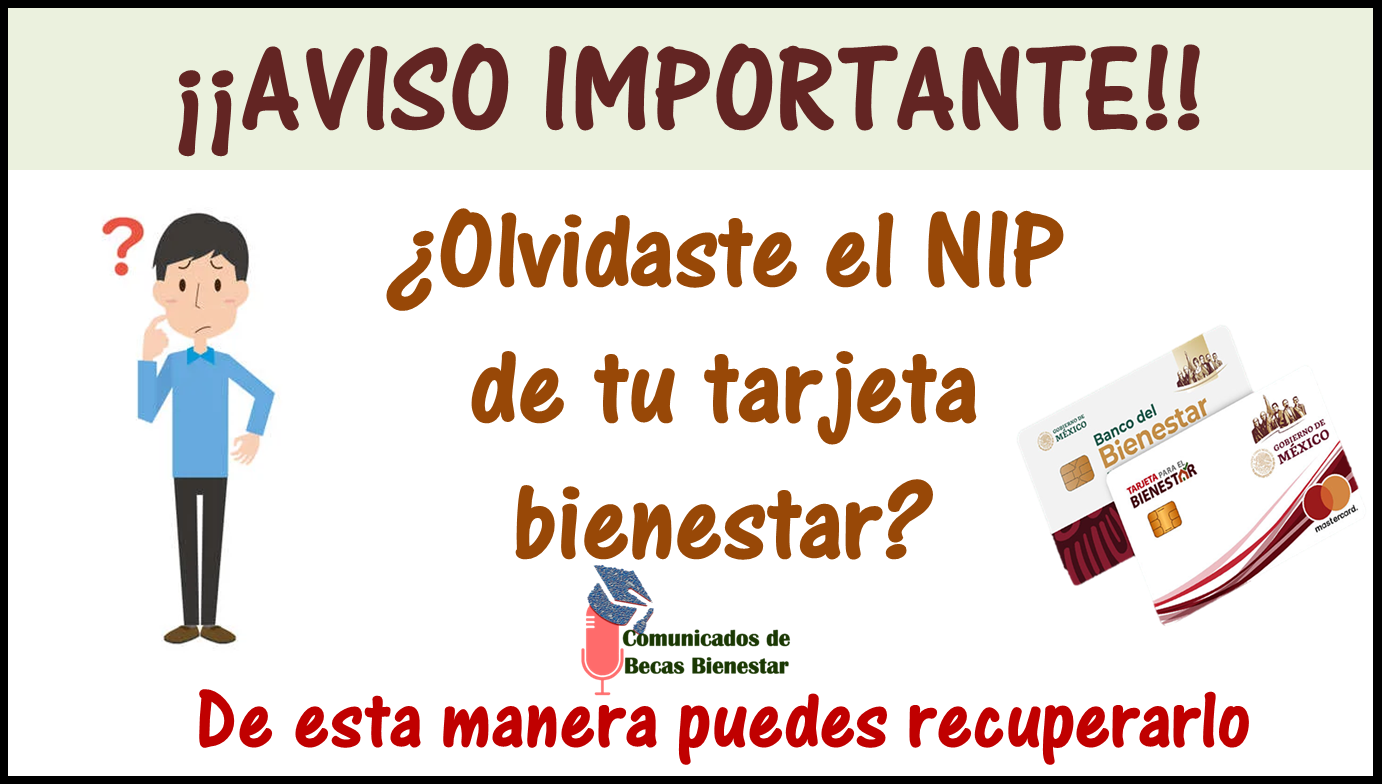 TOMA NOTA; ¿OLVIDASTE EL NIP DE TU TARJETA BIENESTAR? AQUÍ TE DECIMOS QUÉ HACER…