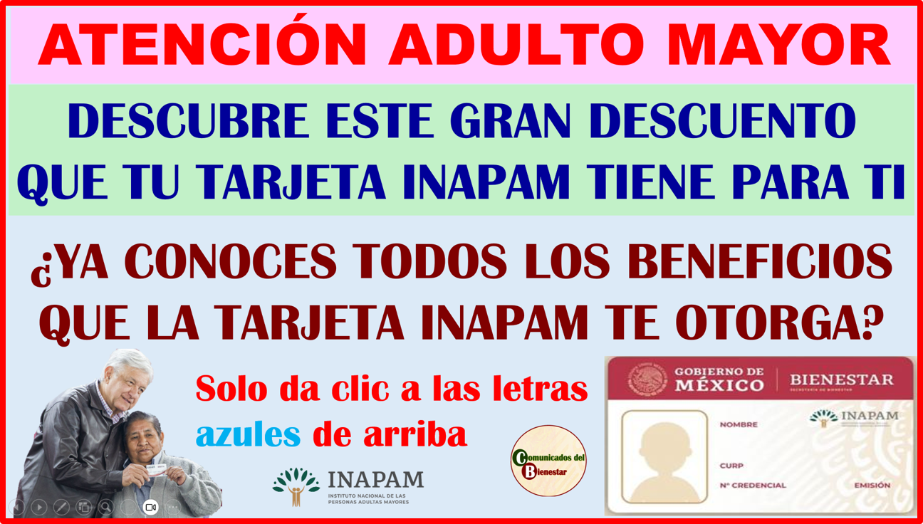 ATENCION ADULTO MAYOR ¿YA CONOCES ESTE DESCUENTO QUE TU INAPAM TIENE PARA TI? ENTERATE DE TODA LA NOTICIA Y DESCUBRE COMO VIAJAR MAS RAPIDO Y CON UN 15% DE DECUENTO EN TU BOLETO