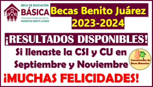 YA HAY RESULTADOS para los padres de familia que registraron a sus hijos en la Convocatoria de Septiembre y Noviembre