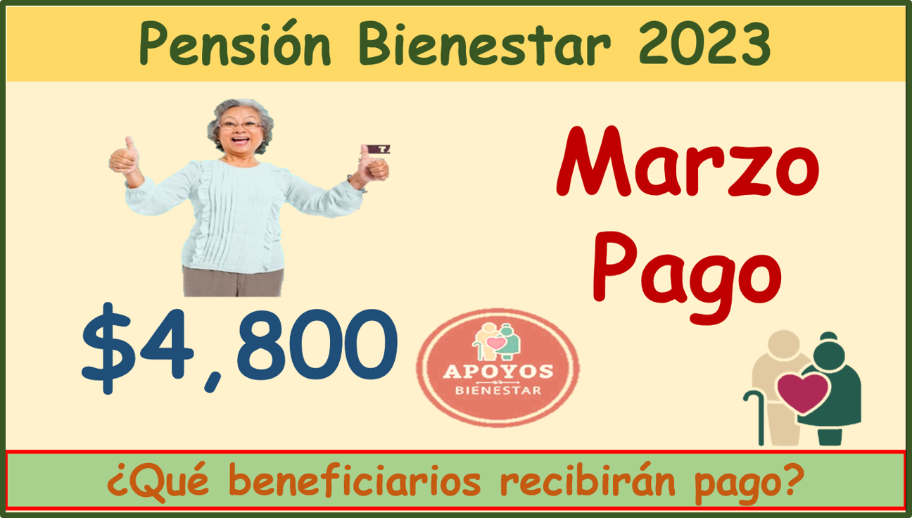 Atención a todos los que tienen la Pensión Bienestar 2023: Pagos de marzo para adultos mayores que reciben $4,800 pesos