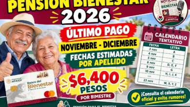 Pensión Bienestar 2026: fechas estimadas del último pago de noviembre-diciembre