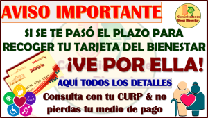 ¡AVISO URGENTE! no pierdas tu Pensión Bienestar y ve por tu Tarjeta ¡CONSULTA SOLO CON TU CURP!