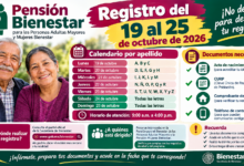 Pensión Bienestar: estas son las fechas para registrarse del 19 al 25 de octubre de 2026