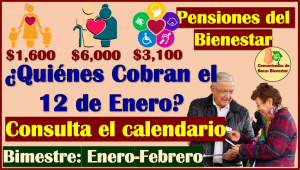 ¿Que iniciales cobra este 12 de enero 2024? Pensiones del Bienestar, no te preocupes aquí te informo