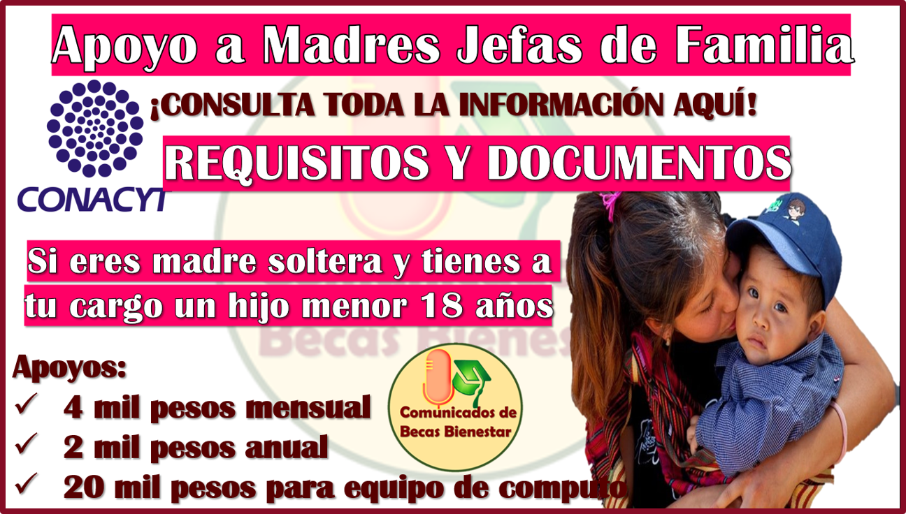 Si eres mamá soltera podrás participar para obtener el Apoyo a Madres Jefas de familia ¡No te dejes pasar esta gran oportunidad!