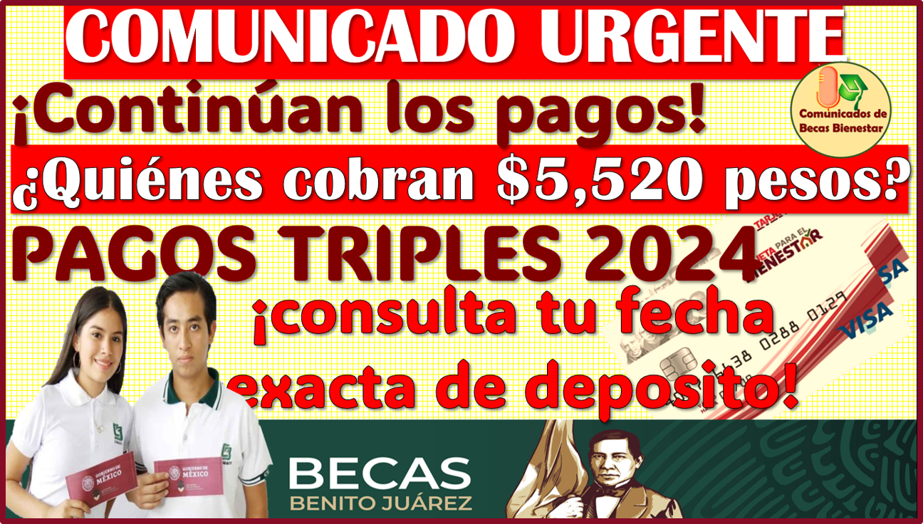 Entrega de Pagos en Junio por $5 mil 520 pesos: Becas Benito Juárez 2024
