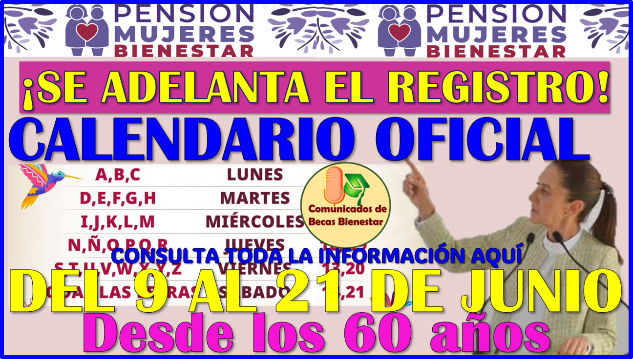 ¡Ya comenzaron los registros! UBICA TU MODULO: Pensión Mujeres Bienestar 2025