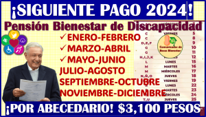 Conoce las Fechas Probables de la Pensión Bienestar de Discapacidad 2024 recibe tu apoyo económico