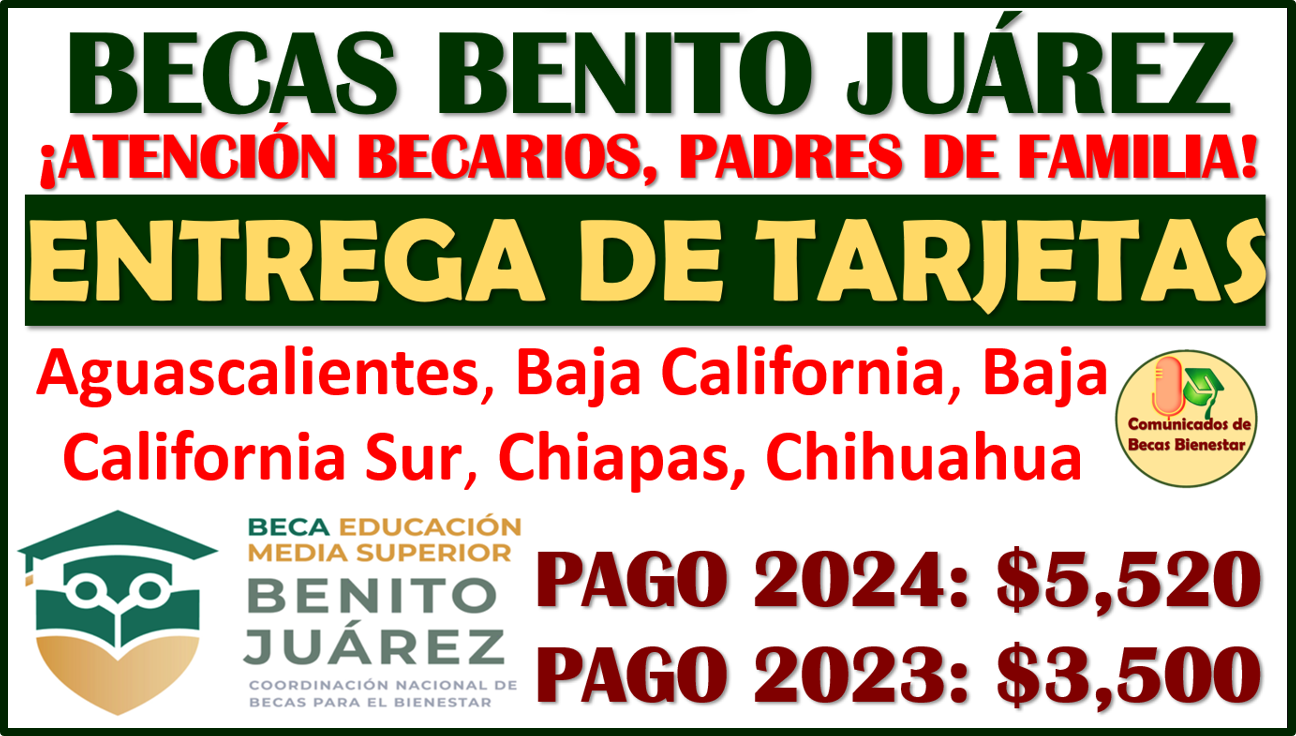 Nuevos Estados que RECOGEN su Tarjeta del Bienestar de las Becas Benito Juárez Media Superior, aquí los detalles