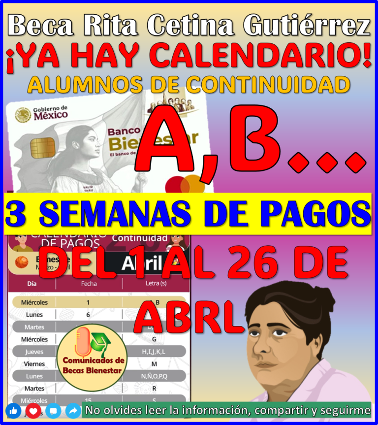 ≫ Beca Rita Cetina Gutierrez ¡Ya hay calendario oficial de pagos para ...