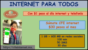 Internet para todos; Navega con un ¡$ 1 peso al día!