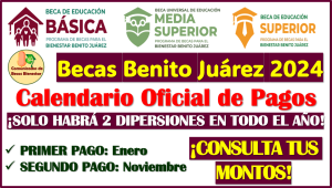 BECAS BENITO JUÁREZ: Calendario Oficial de Pagos ¡Solo habrá 2 Pagos en este año 2024!