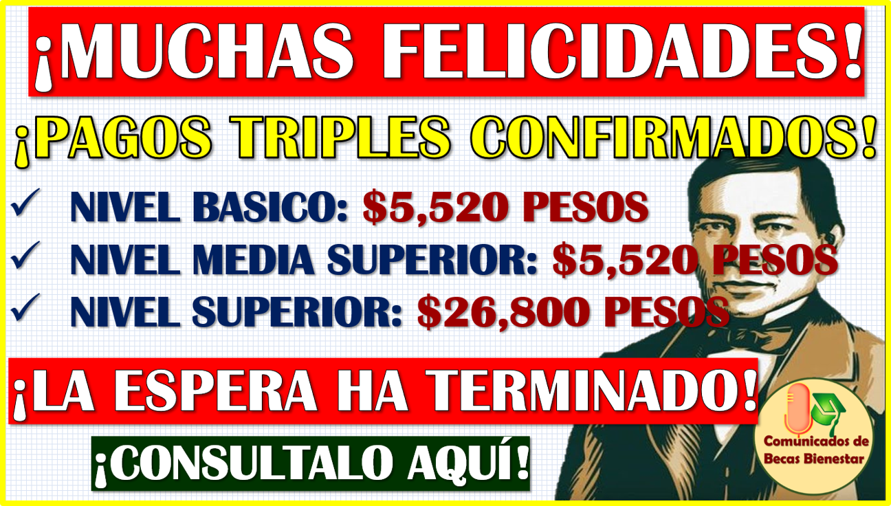 ¡PAGOS TRIPLES CONFIRMADO! Se reanudan los depósitos de las Becas Benito Juárez 2024