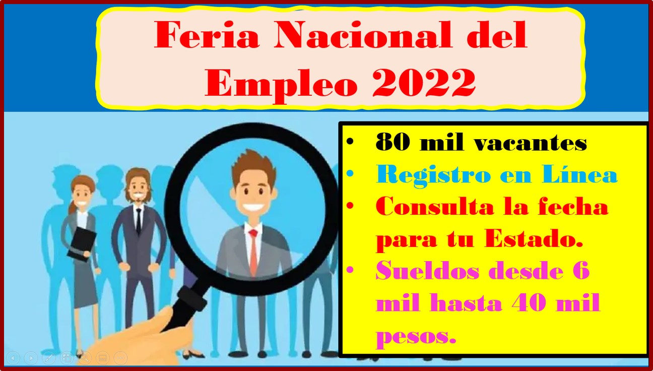 80 mil vacantes  en la Feria Nacional del Empleo 2022, conoce las fechas para tu Estado y Postúlate.
