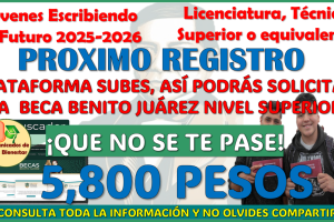 ¿Como solicito la Beca Benito Juárez Jóvenes Escribiendo el Futuro 2025-2026? aqui te informamos