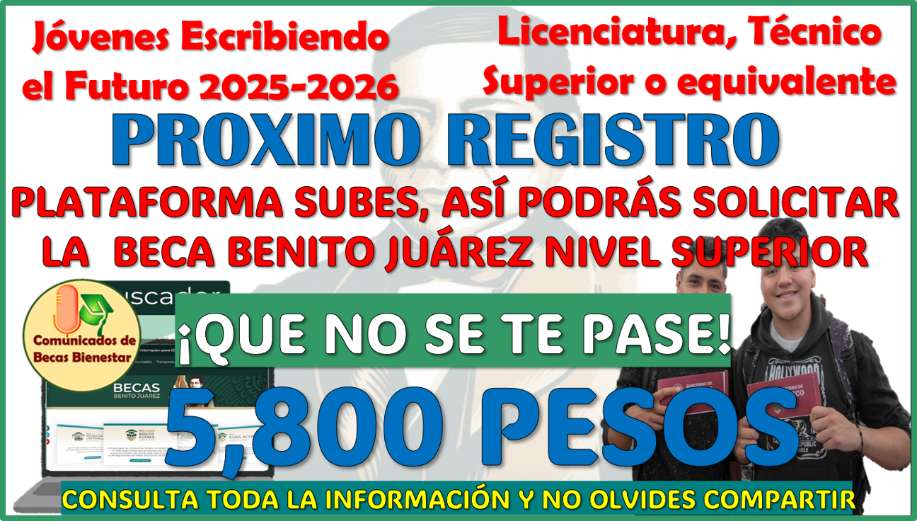 ¿Como solicito la Beca Benito Juárez Jóvenes Escribiendo el Futuro 2025-2026? aqui te informamos