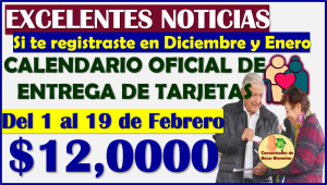 ¡Atención Adultos Mayores que se registraron en el mes de Diciembre ¡YA HAY FECHAS DE ENTREGAS DE TARJETAS