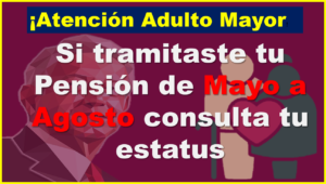 Atención Adulto Mayor, Si se registraron en Mayo a Agosto, consulta tus resultados