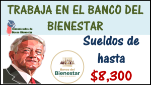 ¡ ATENCIÓN Vacantes en el banco bienestar con sueldos de hasta $8,300!