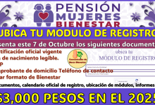 ¿Donde se ubican los módulos de registro para la nueva Pensión Mujeres Bienestar?